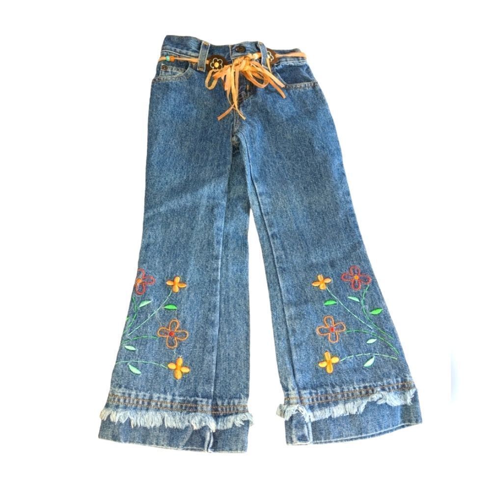 Sonoma retro embroidered flare jeans size 5 youth‎